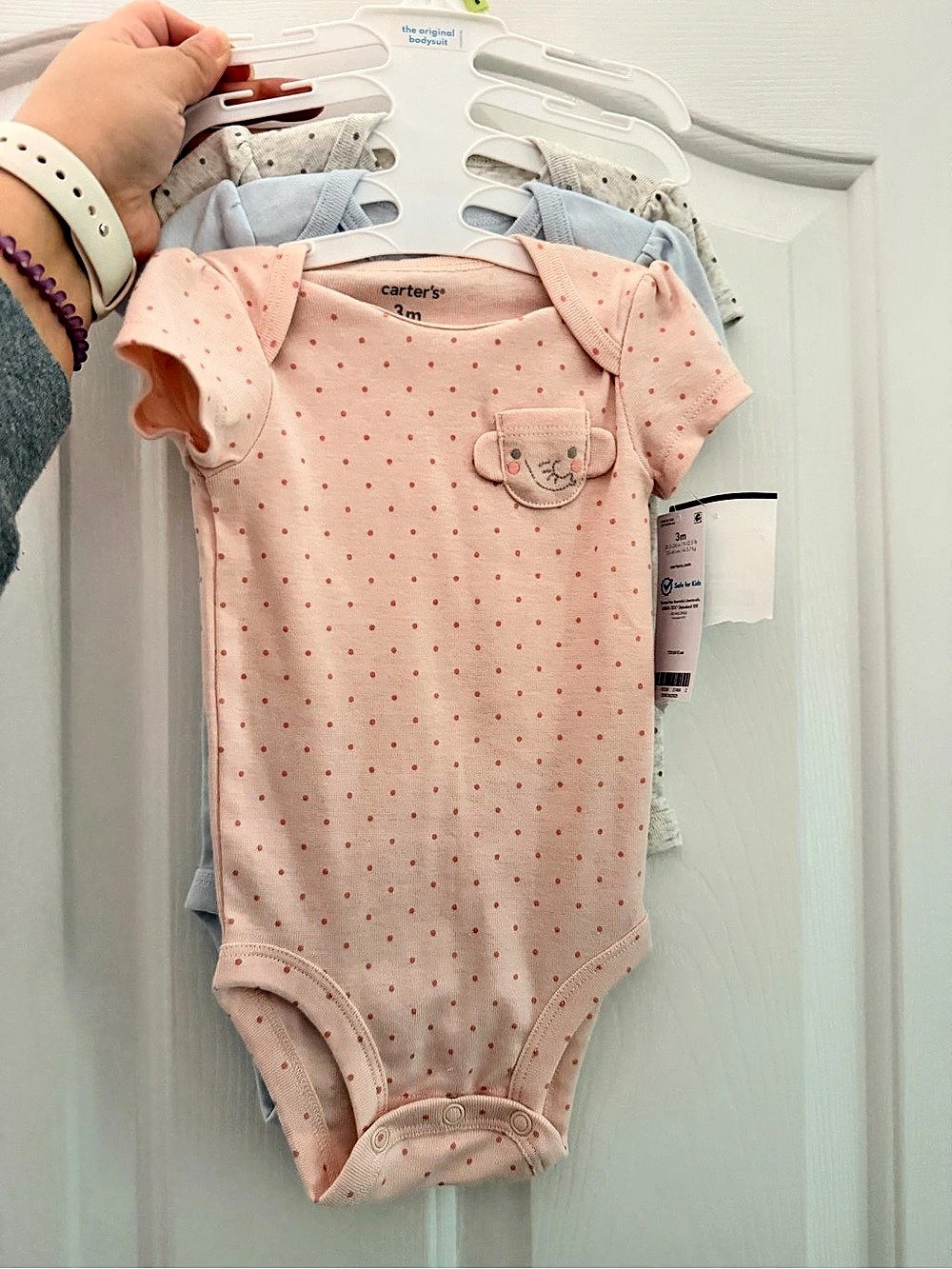 Carter’s Baby Girl 3M Bodysuits Onesies Lot of 5